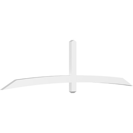 Ekena Millwork Bellingham Architectural Grade PVC Gable Bracket, 108"W x 27"H x 2"D x 4"F, 6/12 Pitch GBP108X27X0204BEL00